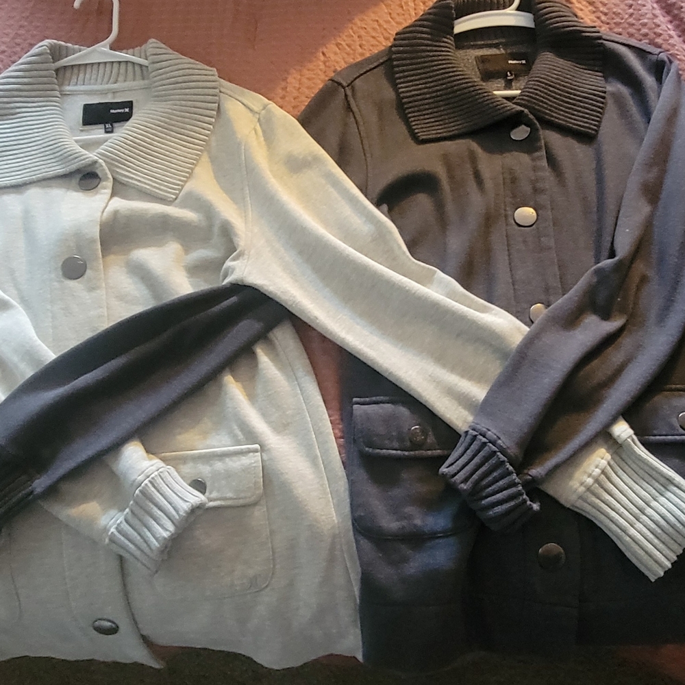 Womens Cream And Dark Gray Hurley Jackets
